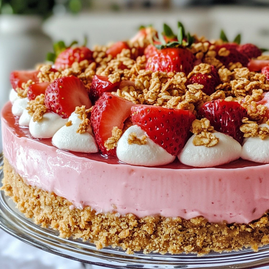 Strawberry Crunch Cheesecake Delightful and Easy Recipe
