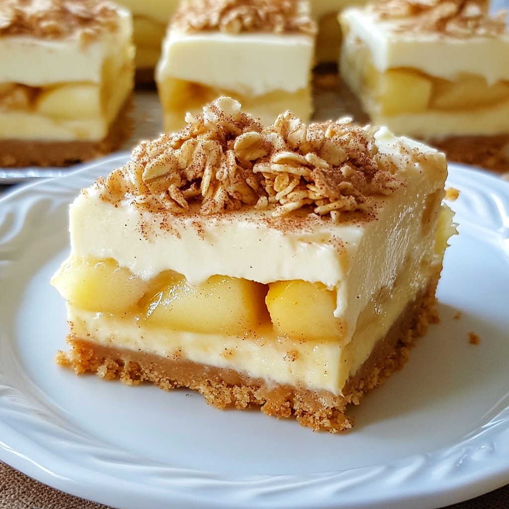 Apple Crisp Cheesecake Bars Easy and Delicious Treat