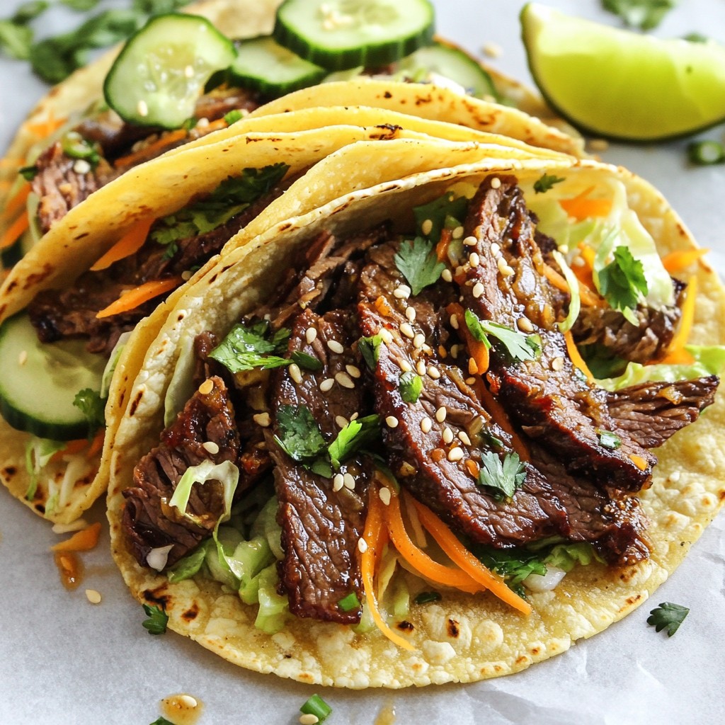 Spicy Korean Beef Bulgogi Tacos Flavorful Delight