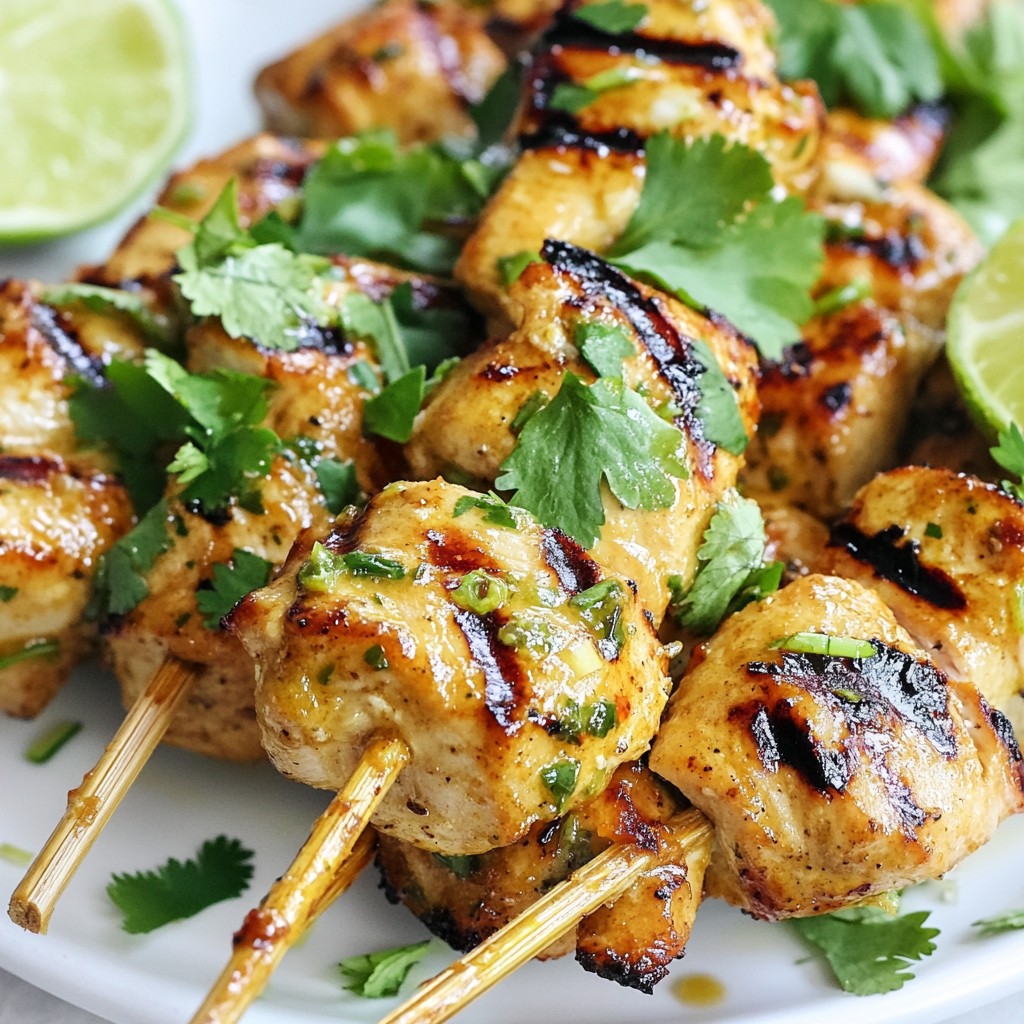 Coconut Lime Chicken Skewers Juicy and Flavorful Dish
