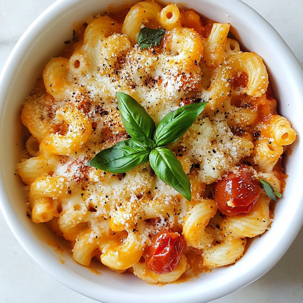 Vegetarian Macaroni and Tomatoes Tasty Dinner Idea
