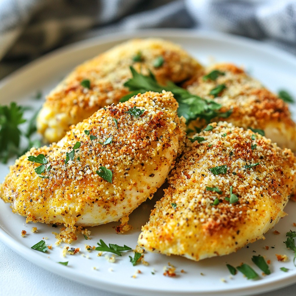 Air Fryer Crispy Parmesan Chicken Flavorful Dinner Treat