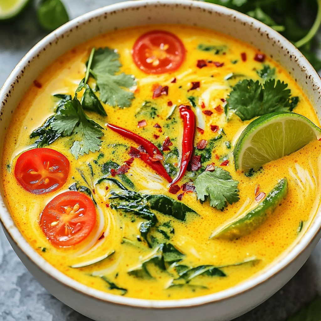 Thai Coconut Curry Soup Rich in Flavor and Comfort