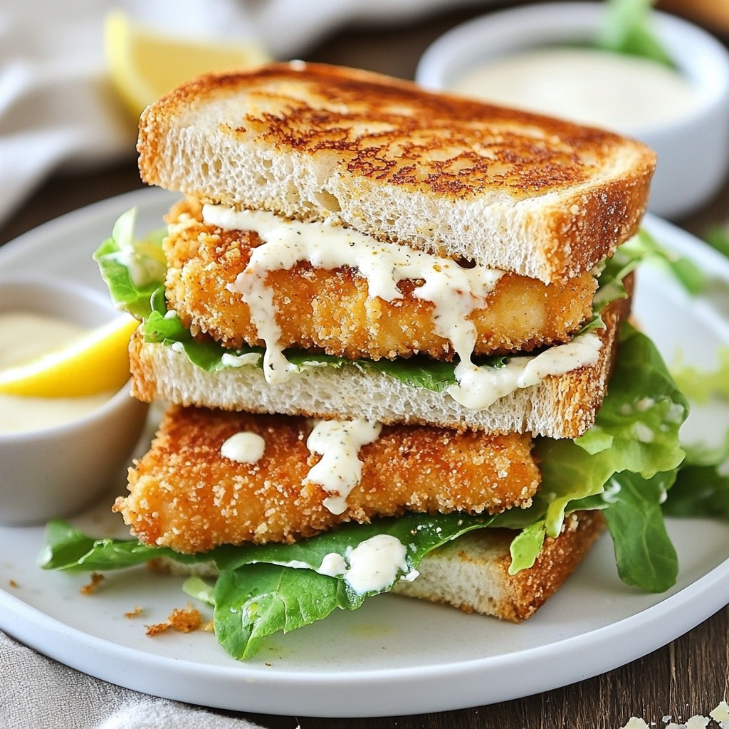 Crispy Chicken Caesar Sandwich Easy and Delicious Meal