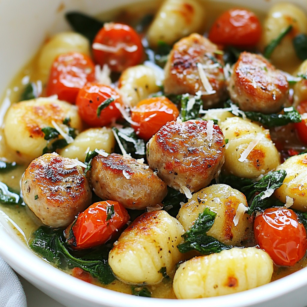 One Pan Chicken Sausage Gnocchi Delightful Recipe