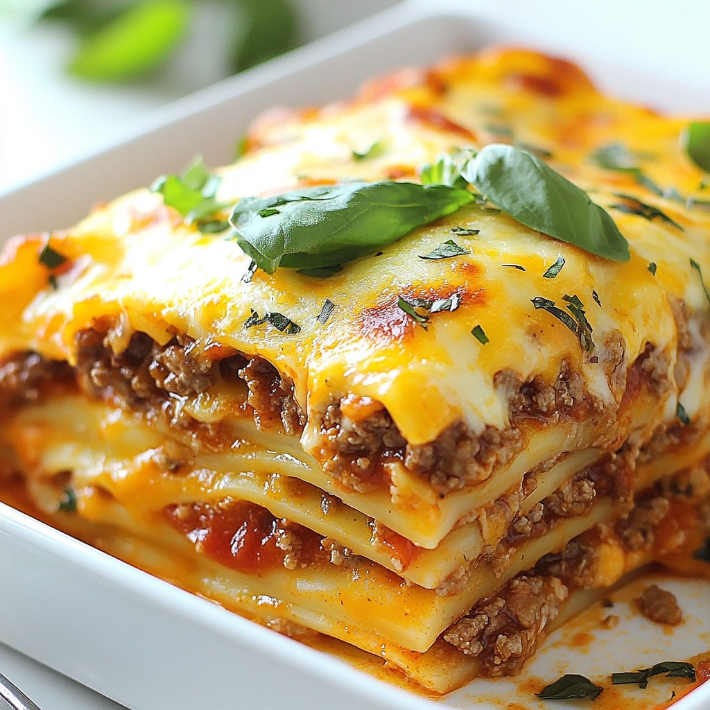 Savory Burger Lasagna One-Pan Comfort Food Delight