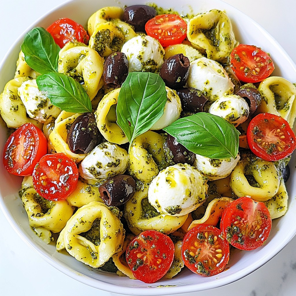 Creamy Pesto Tortellini Salad Fresh and Flavorful Dish