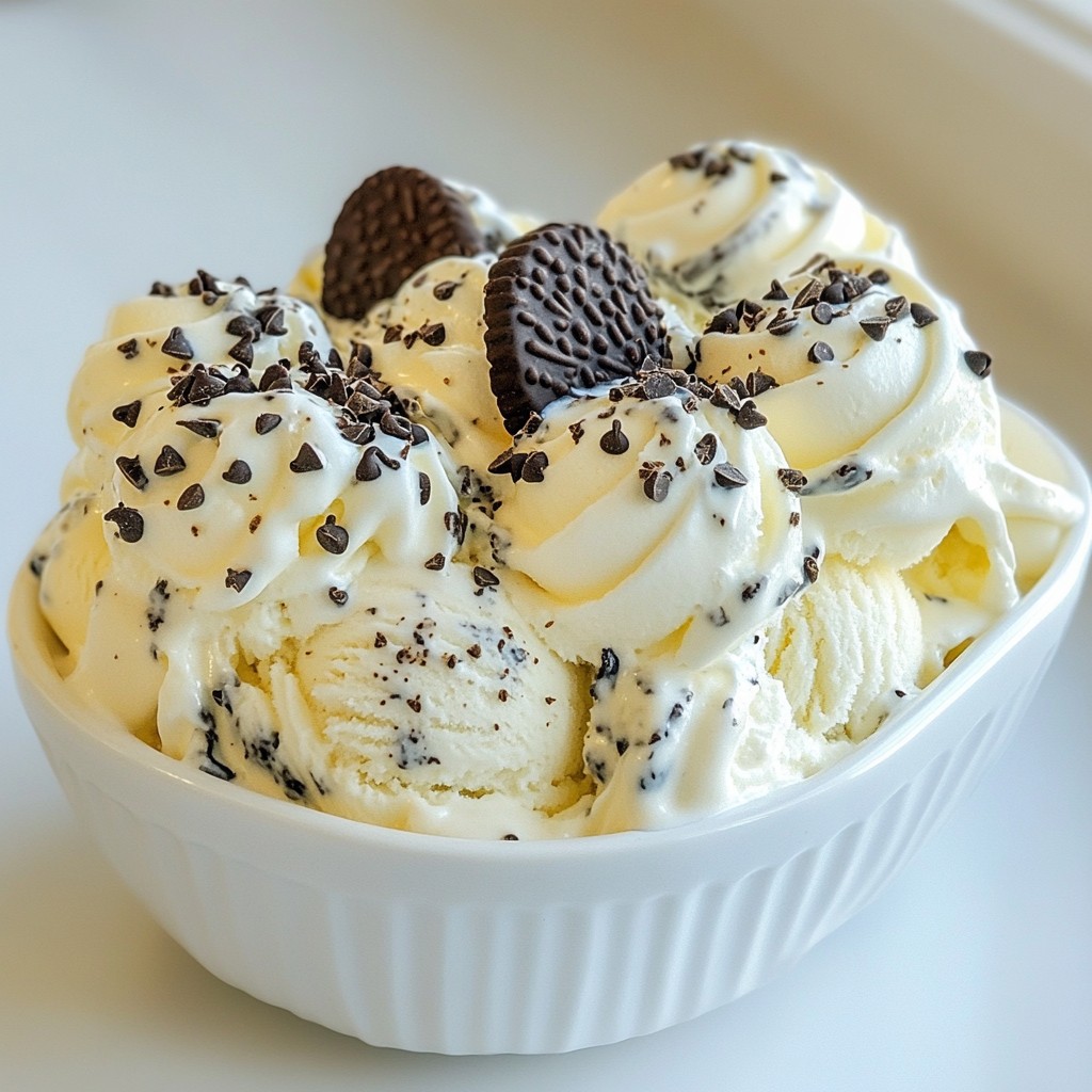 No-Churn Cookies and Cream Ice Cream Delight