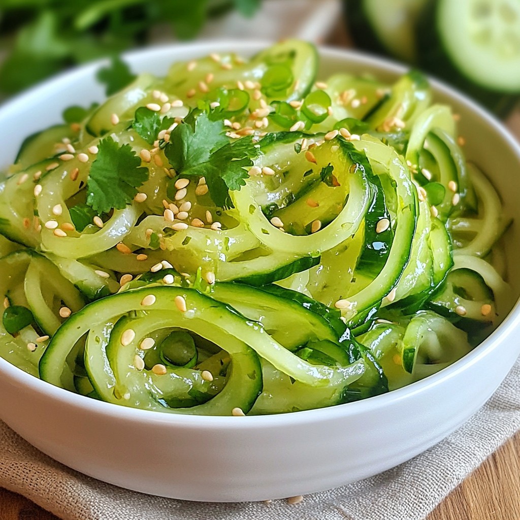 Spicy Sesame Cucumber Noodles Fresh and Tangy Delight